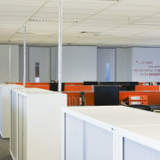 Interior view of the ARUP offices in Brisbane conference hall, office, product design, white, gray