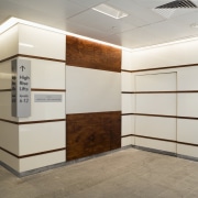 Sleek white engineered stone supplied by National Tiles ceiling, floor, interior design, lobby, wall, gray, brown