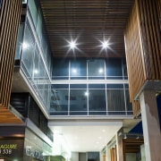 The entrance to Green Square North Tower and apartment, architecture, building, ceiling, condominium, daylighting, facade, home, house, interior design, lobby, window, black