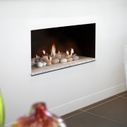 Image of the Real Flame Simplicity Pebble fires fireplace, hearth, heat, wood burning stove, white