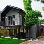 Exterior view of home with weatherboard cladding. - architecture, building, cottage, facade, home, house, property, real estate, siding, black