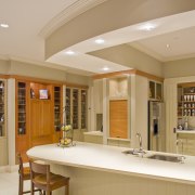 View of high-end cabinetry from Project Kitchens - cabinetry, ceiling, countertop, home, interior design, kitchen, real estate, room, orange, gray