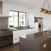 Smeg appliances were selected for this kitchen in cabinetry, countertop, cuisine classique, interior design, kitchen, real estate, room, gray