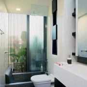 This bathroom was designed by Maria Arango and architecture, bathroom, bathroom accessory, interior design, room, window, gray