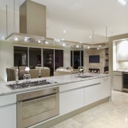 Resene Livid Brown and Resene Midwinter Mist feature cabinetry, countertop, cuisine classique, interior design, kitchen, real estate, room, gray