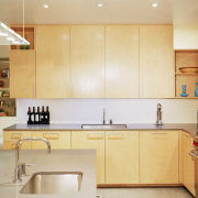 View of kitchen which features a separated living cabinetry, countertop, cuisine classique, interior design, kitchen, property, real estate, room, orange, gray