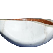 Image of handcrafted stone vessel sinks from Red bowl, product design, tableware, white