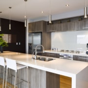 View of a kitchen which features appliances from cabinetry, countertop, cuisine classique, interior design, kitchen, real estate, gray