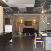 Image of decor-panels available from interior fit-out company ceiling, floor, flooring, furniture, interior design, gray, black