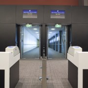 Images of the gates 15 and 16 after floor, flooring, interior design, gray, black