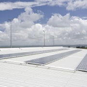 Images of the outside of Auckland International Airport cloud, daylighting, energy, roof, sky, solar energy, solar panel, solar power, structure, gray, white