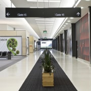 Images of new Pier at Auckland Airport designed interior design, white