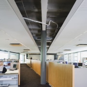 Image of  fit-out in Stephenson &amp; Turner architecture, ceiling, daylighting, interior design, gray, black