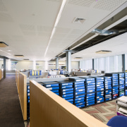 Image of  fit-out in Stephenson &amp; Turner ceiling, institution, interior design, office, gray