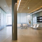 Image of  fit-out in Stephenson &amp; Turner architecture, ceiling, floor, flooring, interior design, lobby, loft, real estate, gray, brown