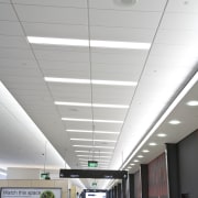 All lighting and power installation at the new architecture, ceiling, daylighting, interior design, gray, white