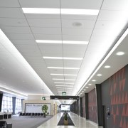 All lighting and power installation at the new architecture, ceiling, daylighting, interior design, lobby, white, gray