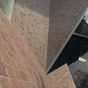 Image featuring paving done by Sam the Paving angle, architecture, brick, brickwork, building, daylighting, facade, line, roof, wall, wood, brown, gray
