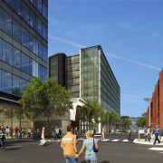 Images of the future Hamilton Harbour in Brisbane. architecture, building, city, commercial building, condominium, corporate headquarters, daytime, downtown, metropolis, metropolitan area, mixed use, neighbourhood, pedestrian, plaza, real estate, residential area, sky, skyscraper, street, tower block, tree, urban area