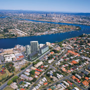 Images of the future Hamilton Harbour in Brisbane. aerial photography, bird's eye view, city, cityscape, daytime, downtown, horizon, metropolis, metropolitan area, photography, port, residential area, sky, skyline, suburb, tower block, urban area, urban design, water