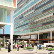 Images of the future Hamilton Harbour in Brisbane. building, city, commercial building, condominium, corporate headquarters, metropolitan area, mixed use, plaza, shopping mall, white