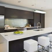 View of Smeg ovens. - View of Smeg countertop, interior design, kitchen, white, black