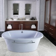 Image of bath tubs created by Aquatic Baths bathroom, bathroom accessory, bathroom cabinet, bathroom sink, bathtub, interior design, plumbing fixture, sink, tap, gray