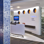 View of the reception area which features a interior design, product design, gray