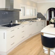 Image of the Kitchen which features Smeg kitchen cabinetry, countertop, cuisine classique, furniture, interior design, kitchen, room, white