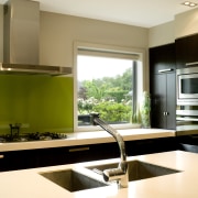 Image of a kitchen which features joinery by countertop, interior design, kitchen, room, brown