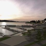 View of the Mandurah Ocean Marina which was cloud, dawn, dock, evening, morning, real estate, reflection, residential area, sky, sunset, water, white