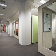 Interior view of Spicers office building which features floor, interior design, lobby, gray