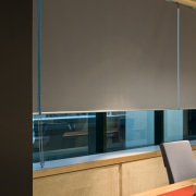 Interior view of the Trinity Group's offices which architecture, furniture, glass, interior design, black