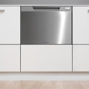 View of a kitchen with Fisher &amp; Paykel's drawer, furniture, home appliance, product, product design, sideboard, white