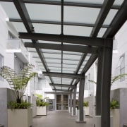 View of a two-storey maisonette which lines the architecture, condominium, daylighting, roof, structure, gray, black