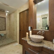 Image of bathroom which has beenn designed with bathroom, estate, home, interior design, real estate, room, brown