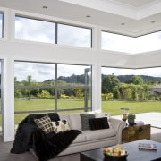 Image of Rylock windows and doors installed high-end ceiling, daylighting, estate, home, house, interior design, living room, real estate, window, gray