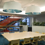 Interior view of the Westpac offices where Data ceiling, interior design, table