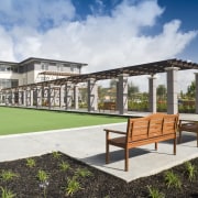 Exterior view of the Summerset retirement village which estate, grass, home, house, property, real estate, white