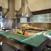 View of the kitchen area with a square billiard room, countertop, interior design, kitchen, recreation room