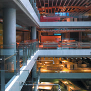 Interior view of the SA Water office building architecture, building, metropolis, metropolitan area, mixed use, reflection, shopping mall, black