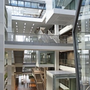 Interior view of the One Shelley Street development apartment, architecture, building, commercial building, condominium, corporate headquarters, daylighting, glass, headquarters, mixed use, real estate, gray