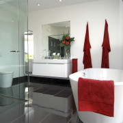 View of the Pebble Bay show home bathroom bathroom, floor, interior design, room, gray, white