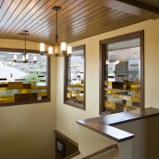 Interior view of this home built by Sun interior design, window, brown