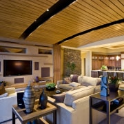 Interior view of this home built by Sun ceiling, interior design, living room, real estate, orange, brown