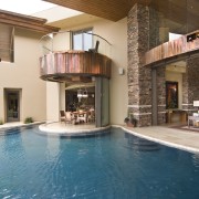 View of a home built by Sun West estate, home, interior design, leisure, property, real estate, resort, swimming pool, brown