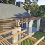 Exterior view of a home constructed by Walmsley house, outdoor structure, real estate, roof, wood