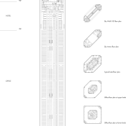 View of architectural plans for the Shanghai World angle, area, black and white, design, diagram, drawing, font, line, plan, product, product design, structure, text, white