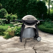 View of a Weber barbeque available from Supreme garden, grass, outdoor grill, product, black, gray