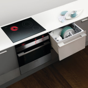 View of ceramic cooktops from Fisher &amp; Paykel. coffee table, furniture, product, product design, table, black, white